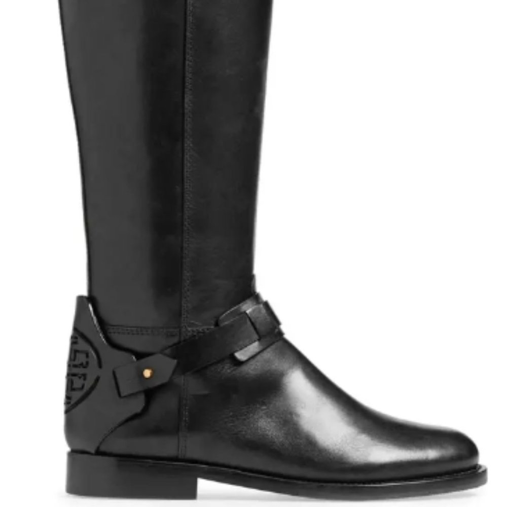 Tory Burch Derby Riding Boots (Black, Size 10M)